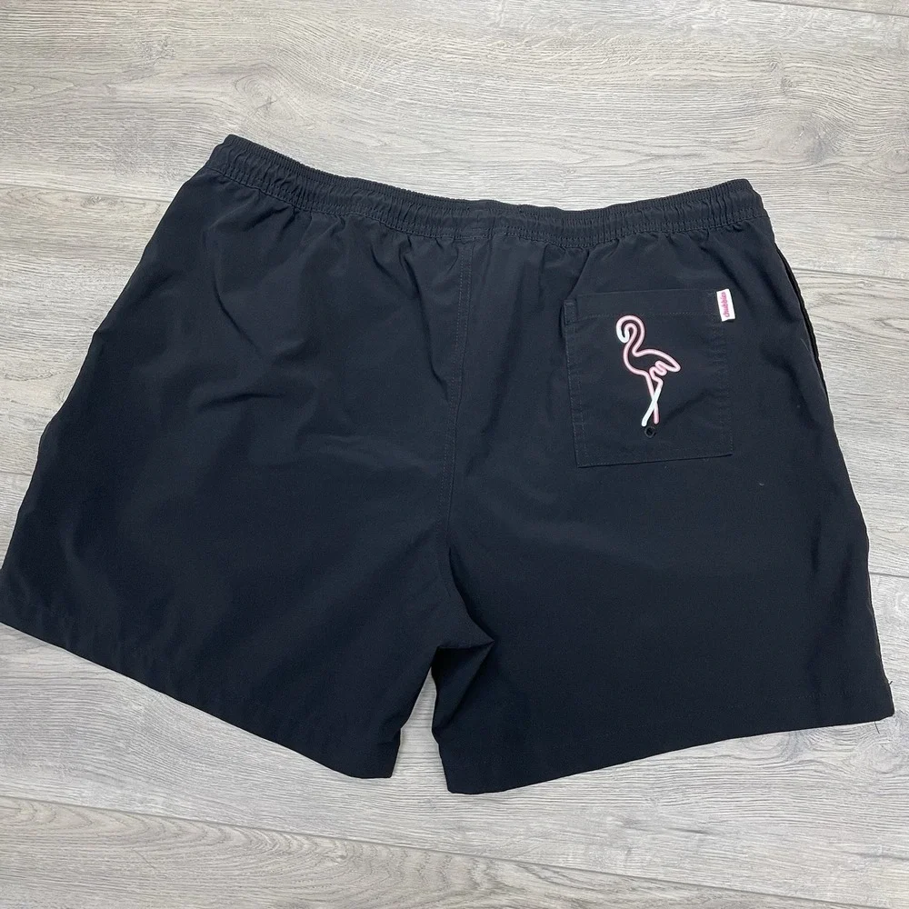 Chubbies Black Flamingo Swim Shorts Men's Sz XXL Prep Beach Frat